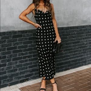 Vici How Sweet Is She Polka Dot Midi Slip Dress